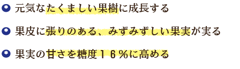 元気なたくましい果樹に成長する